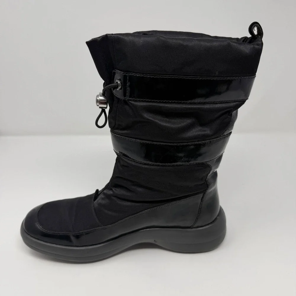 Cole Haan Single RIGHT Boot 8.0B Black Quilted Patent Snow Winter Replace D18525